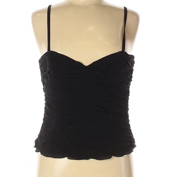 Armani Collezioni Sleeveless Silk Sweetheart Top